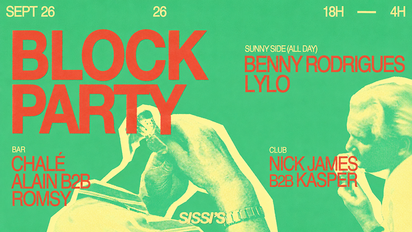 Originele poster Sissi’s Blockparty met Benny Rodrigues en LYLO
